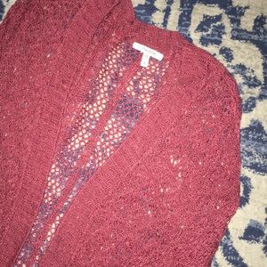 Maurices Open Front Crochet Cardigan
